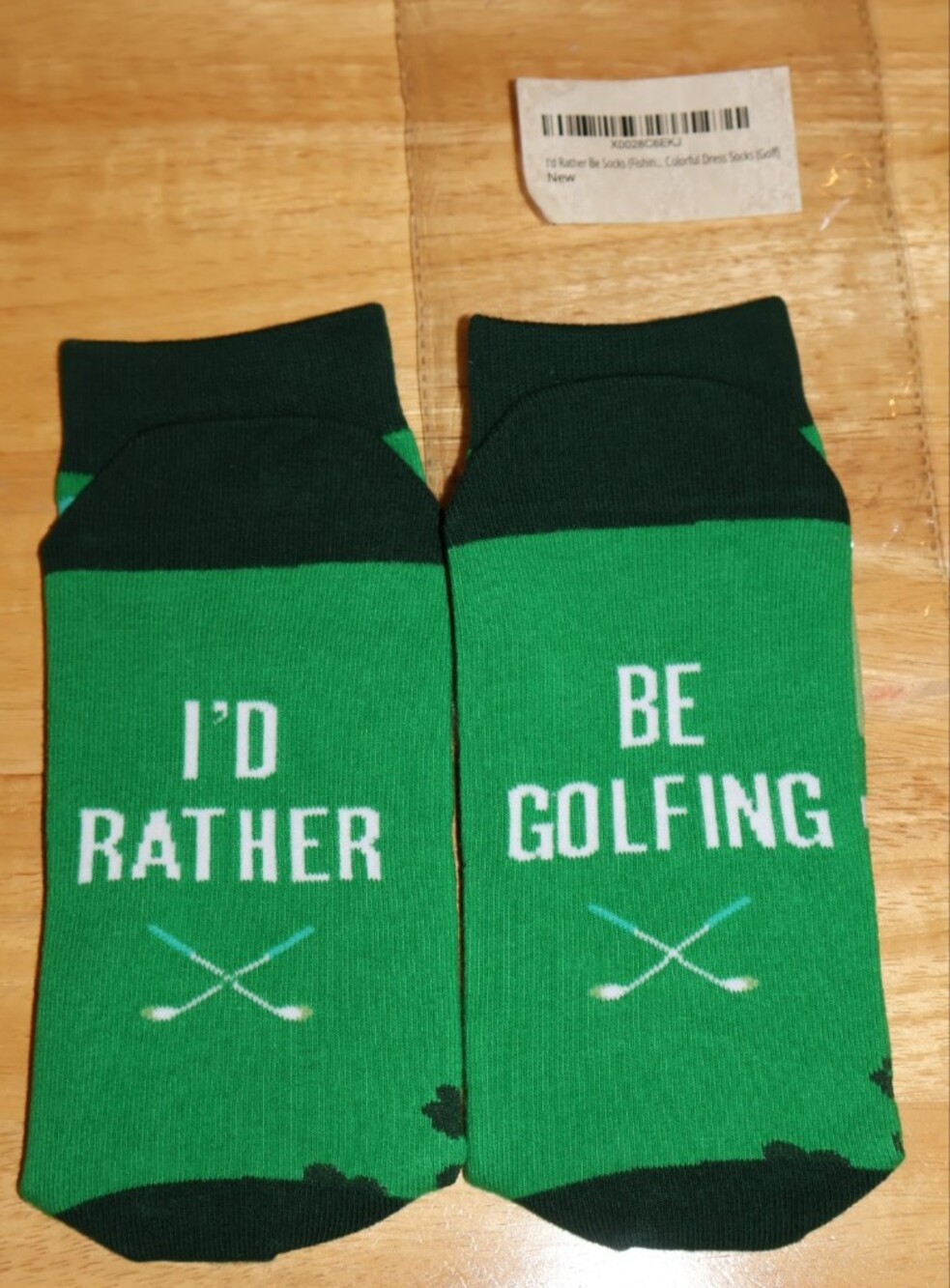 Lavley Green I'd Rather Be Golfing Novelty Crew Socks.